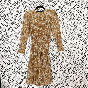 Vintage floral lace midi dress M